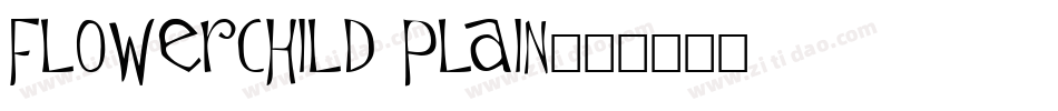 Flowerchild Plain字体转换